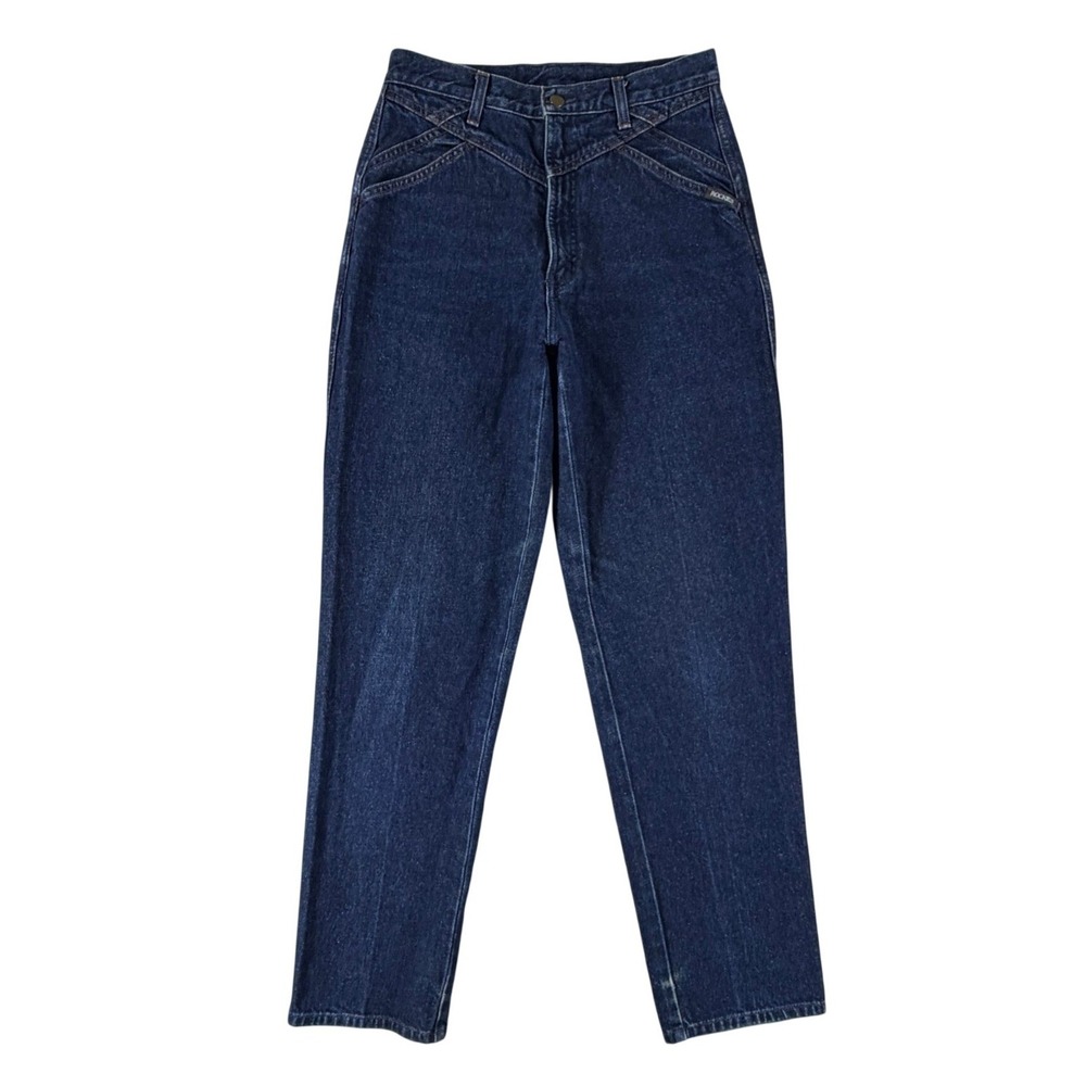 Rockies Vintage High Waisted Western Jeans Dark Wash Tapered Leg 30/11